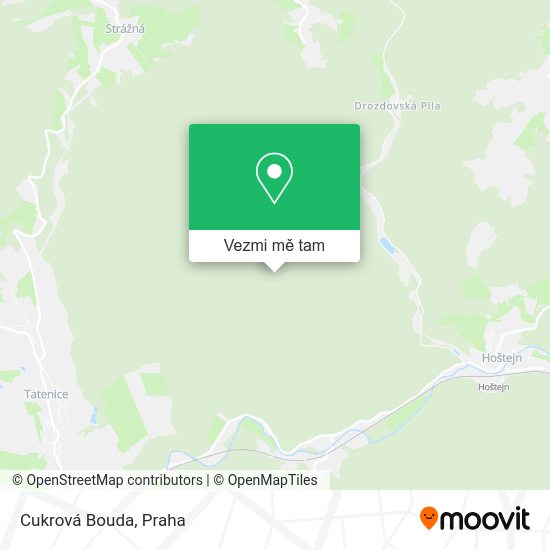 Cukrová Bouda mapa