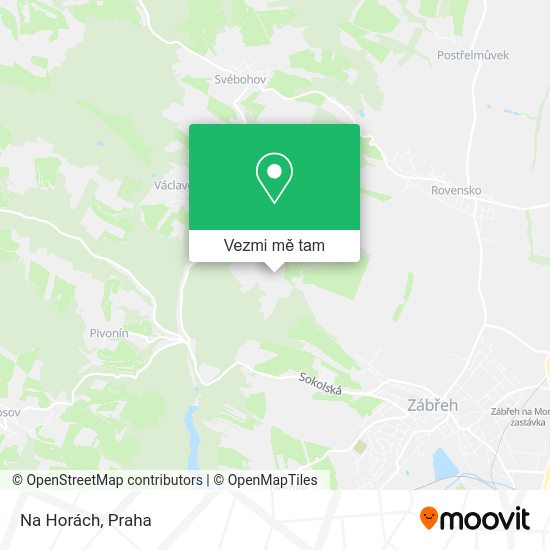 Na Horách mapa