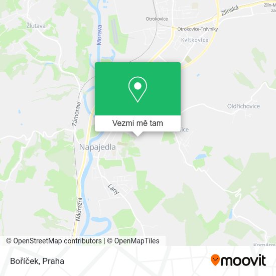 Boříček mapa