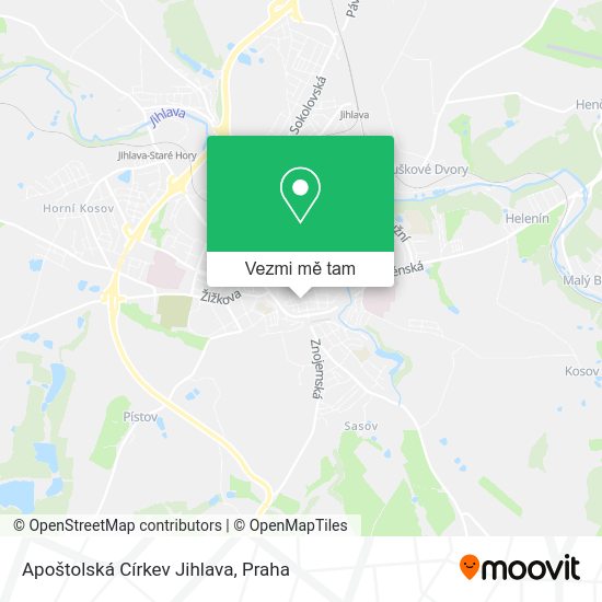 Apoštolská Církev Jihlava mapa