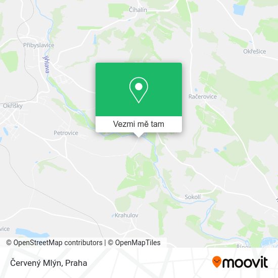 Červený Mlýn mapa