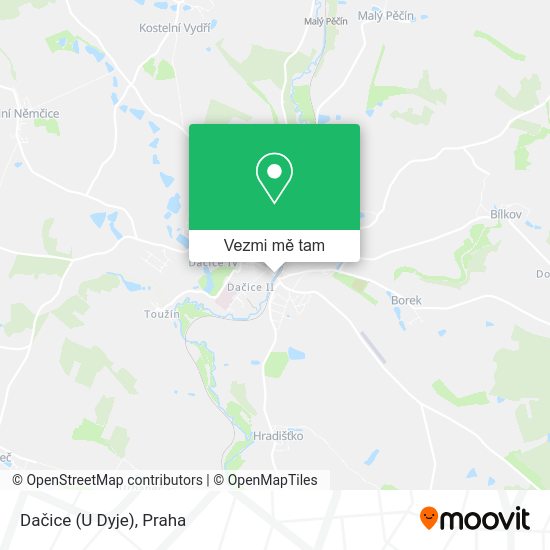 Dačice (U Dyje) mapa