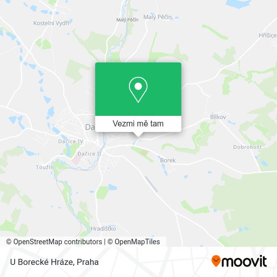 U Borecké Hráze mapa