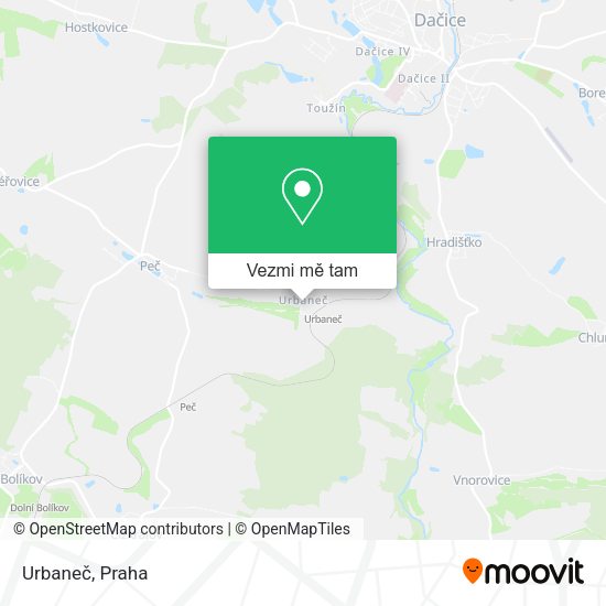 Urbaneč mapa