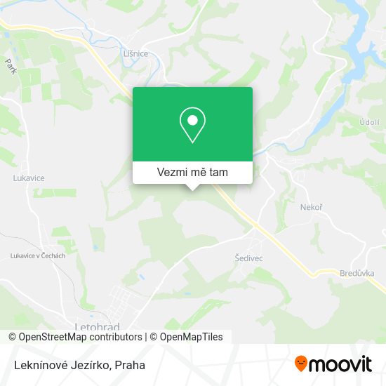 Leknínové Jezírko mapa
