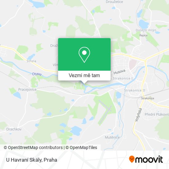 U Havraní Skály mapa