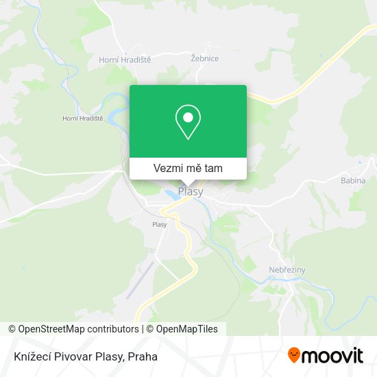 Knížecí Pivovar Plasy mapa