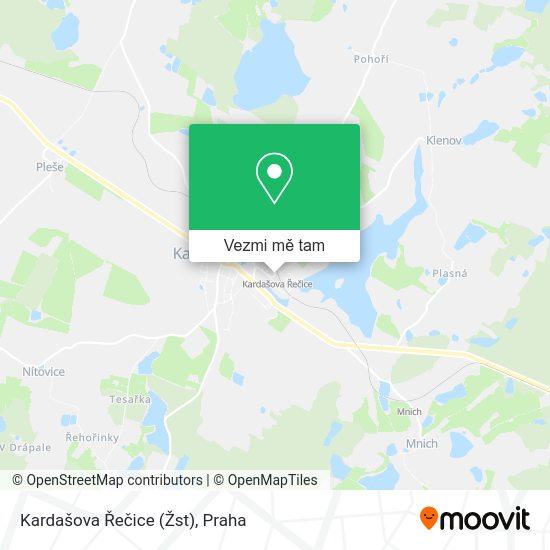 Kardašova Řečice (Žst) mapa