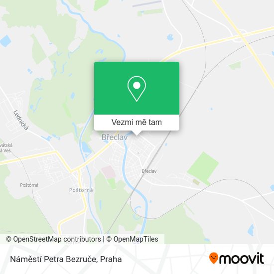 Náměstí Petra Bezruče mapa