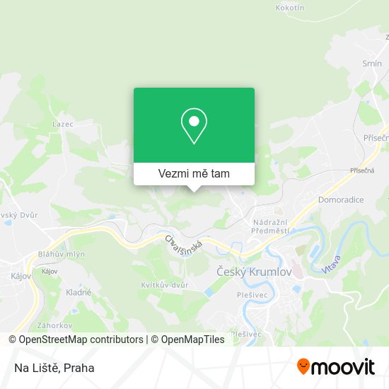 Na Liště mapa