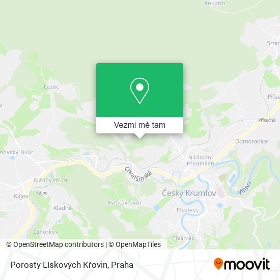 Porosty Lískových Křovin mapa