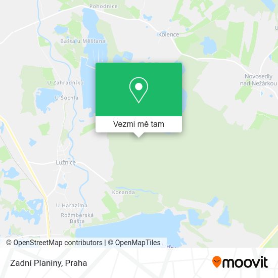 Zadní Planiny mapa
