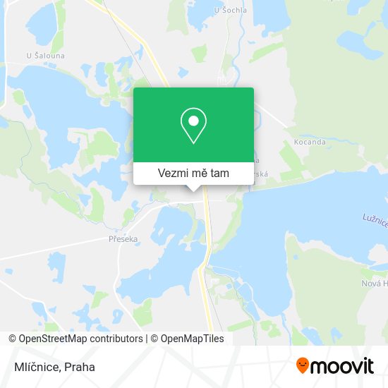 Mlíčnice mapa