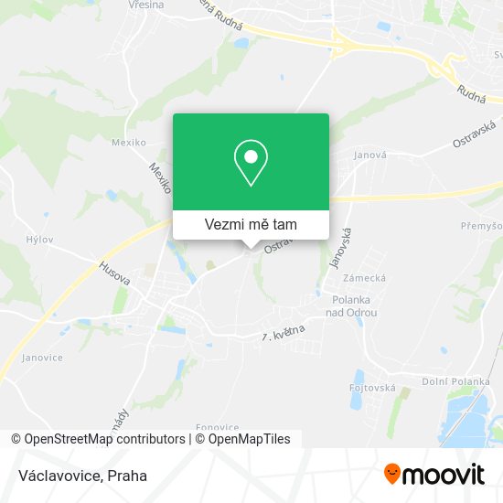 Václavovice mapa