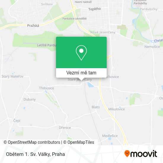 Obětem 1. Sv. Války mapa