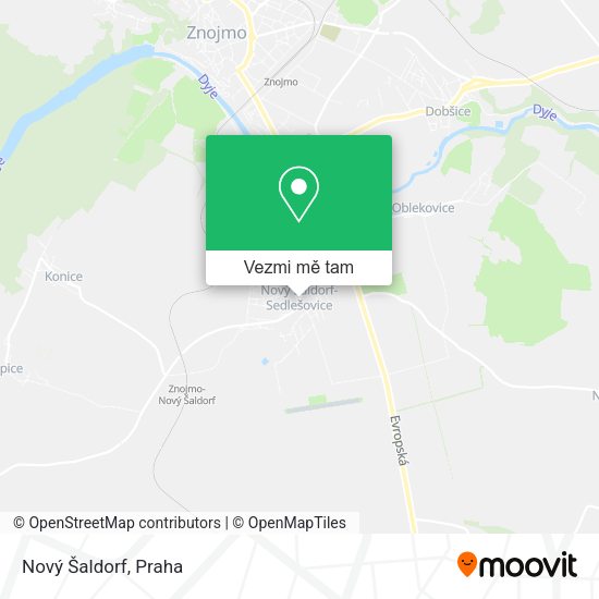 Nový Šaldorf mapa