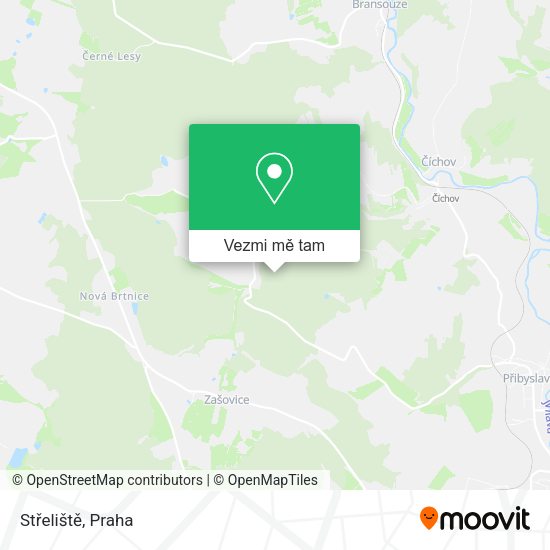 Střeliště mapa