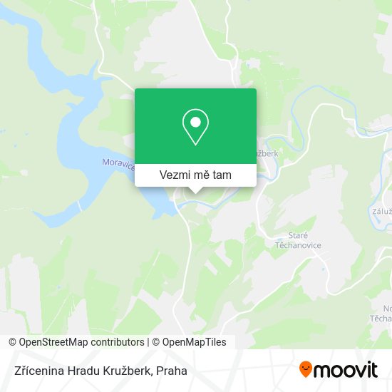 Zřícenina Hradu Kružberk mapa