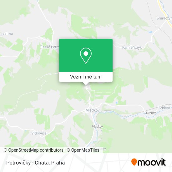 Petrovičky - Chata mapa