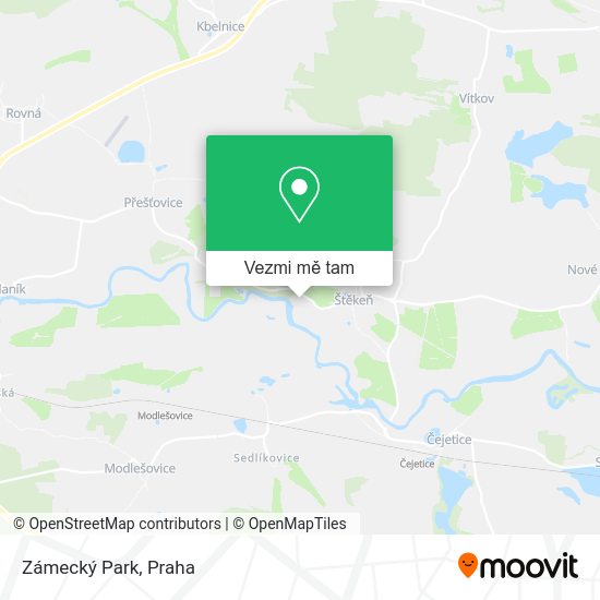 Zámecký Park mapa