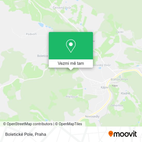 Boletické Pole mapa