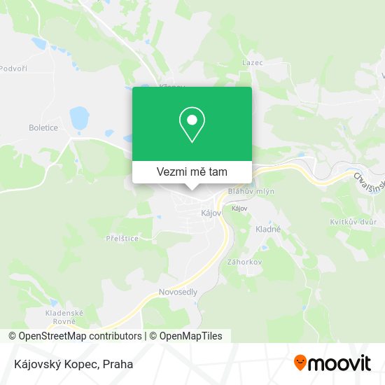 Kájovský Kopec mapa