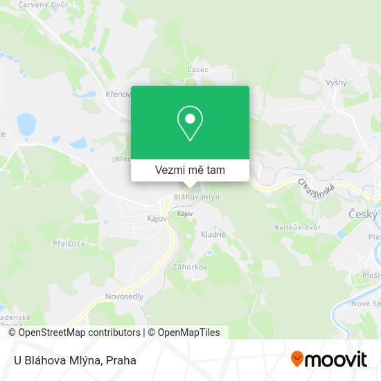 U Bláhova Mlýna mapa
