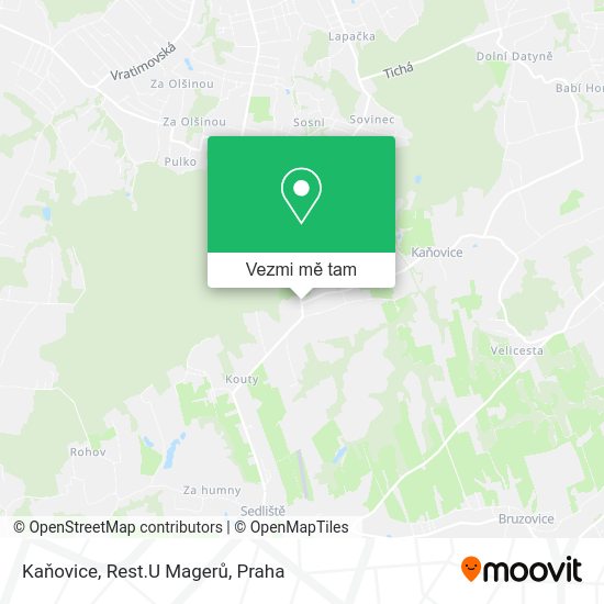 Kaňovice, Rest.U Magerů mapa