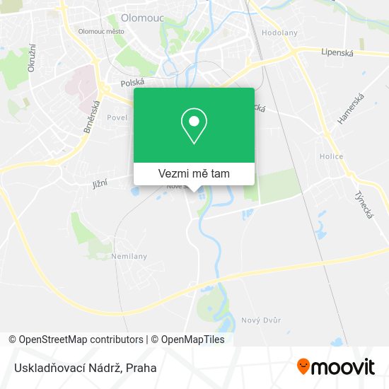 Uskladňovací Nádrž mapa