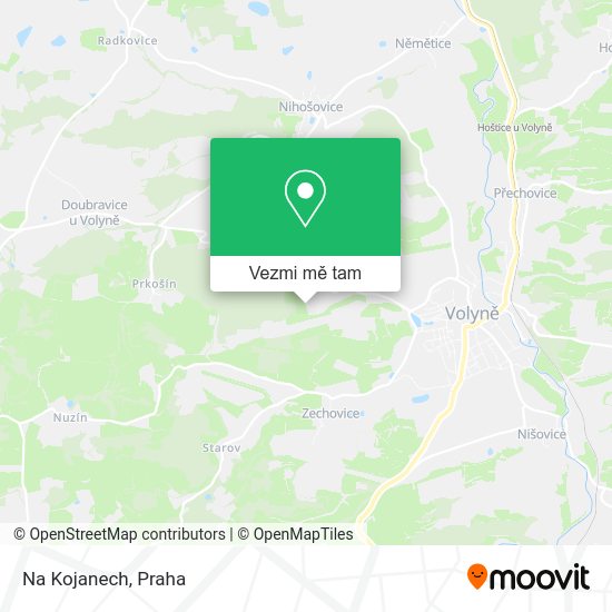 Na Kojanech mapa