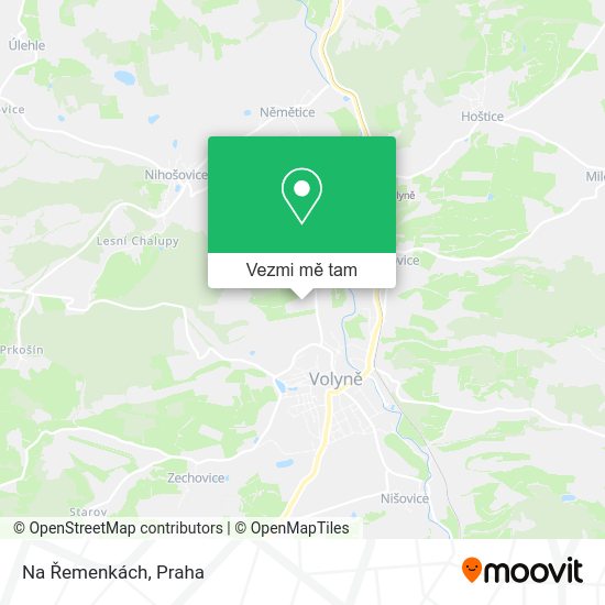 Na Řemenkách mapa