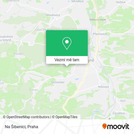Na Šibenici mapa