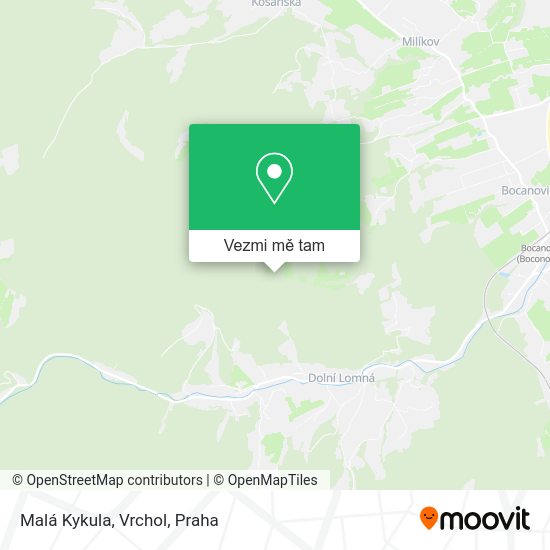Malá Kykula, Vrchol mapa