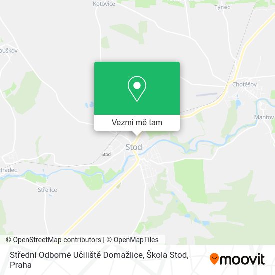 Střední Odborné Učiliště Domažlice, Škola Stod mapa