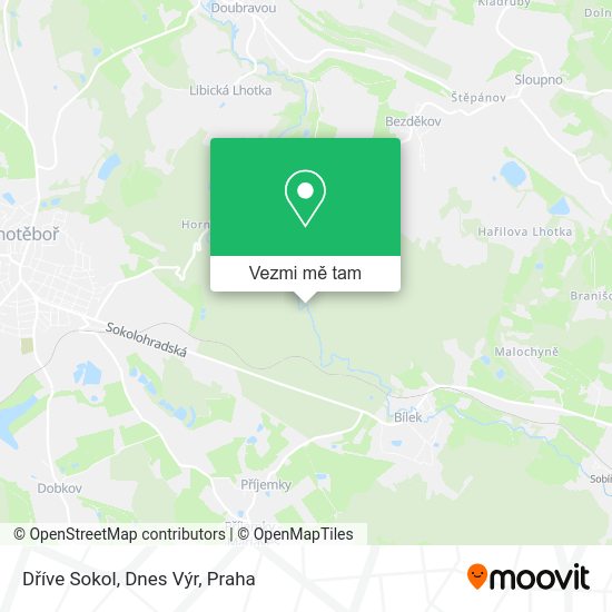 Dříve Sokol, Dnes Výr mapa
