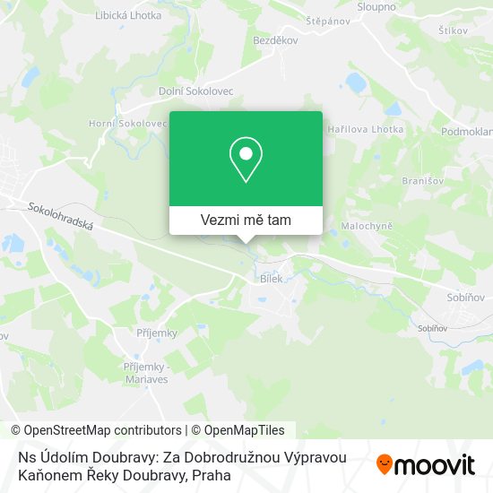 Ns Údolím Doubravy: Za Dobrodružnou Výpravou Kaňonem Řeky Doubravy mapa