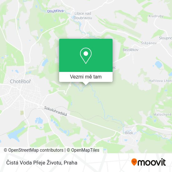 Čistá Voda Přeje Životu mapa