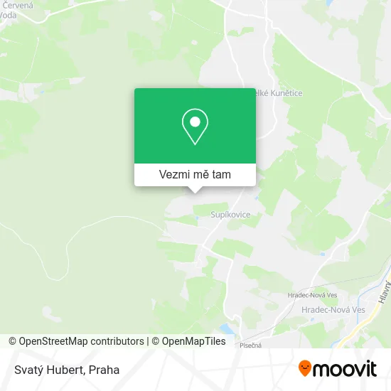 Svatý Hubert mapa