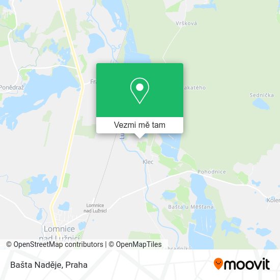 Bašta Naděje mapa