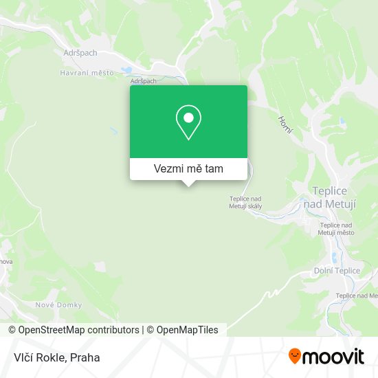 Vlčí Rokle mapa
