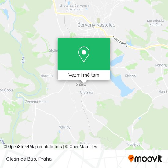 Olešnice Bus mapa