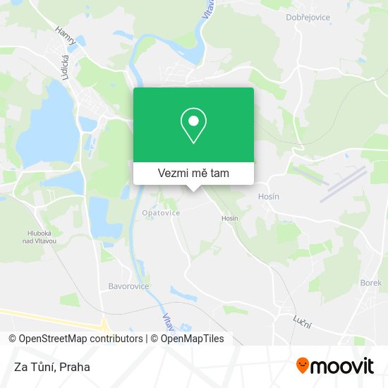 Za Tůní mapa