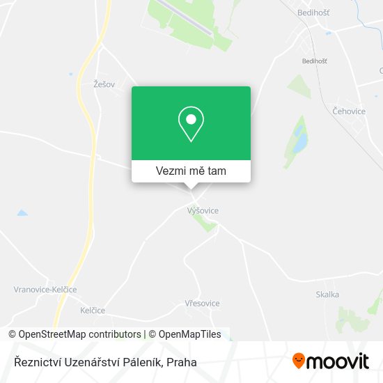 Řeznictví Uzenářství Páleník mapa