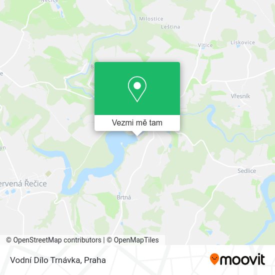 Vodní Dílo Trnávka mapa