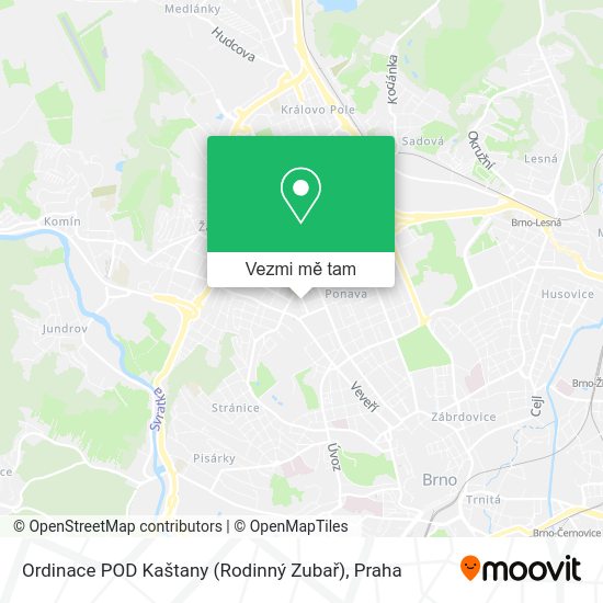 Ordinace POD Kaštany (Rodinný Zubař) mapa