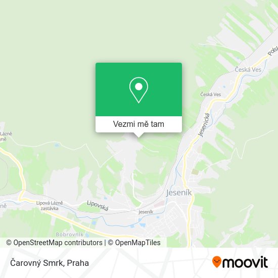 Čarovný Smrk mapa