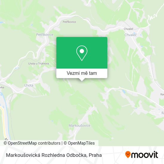 Markoušovická Rozhledna Odbočka mapa