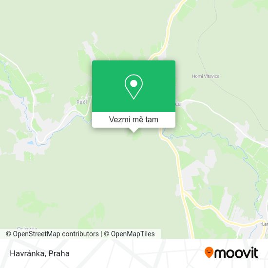 Havránka mapa