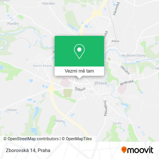 Zborovská 14 mapa
