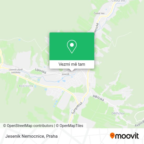Jeseník Nemocnice mapa